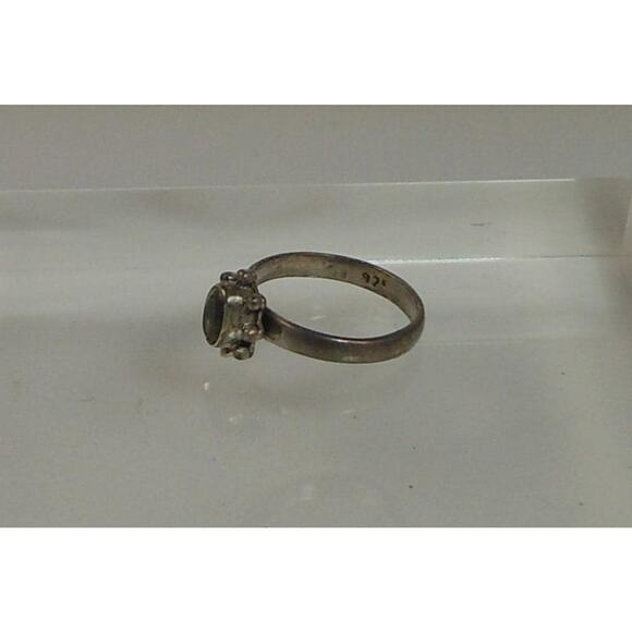 Handcrafted Gemstone Sterling Silver Ring - Vintage Bali Style - Size 6 - 2.1g - - Picture 4 of 7